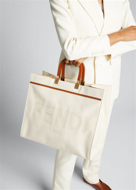 fendi sunshine tote medium vs large|Fendi sunshine shopper with strap.